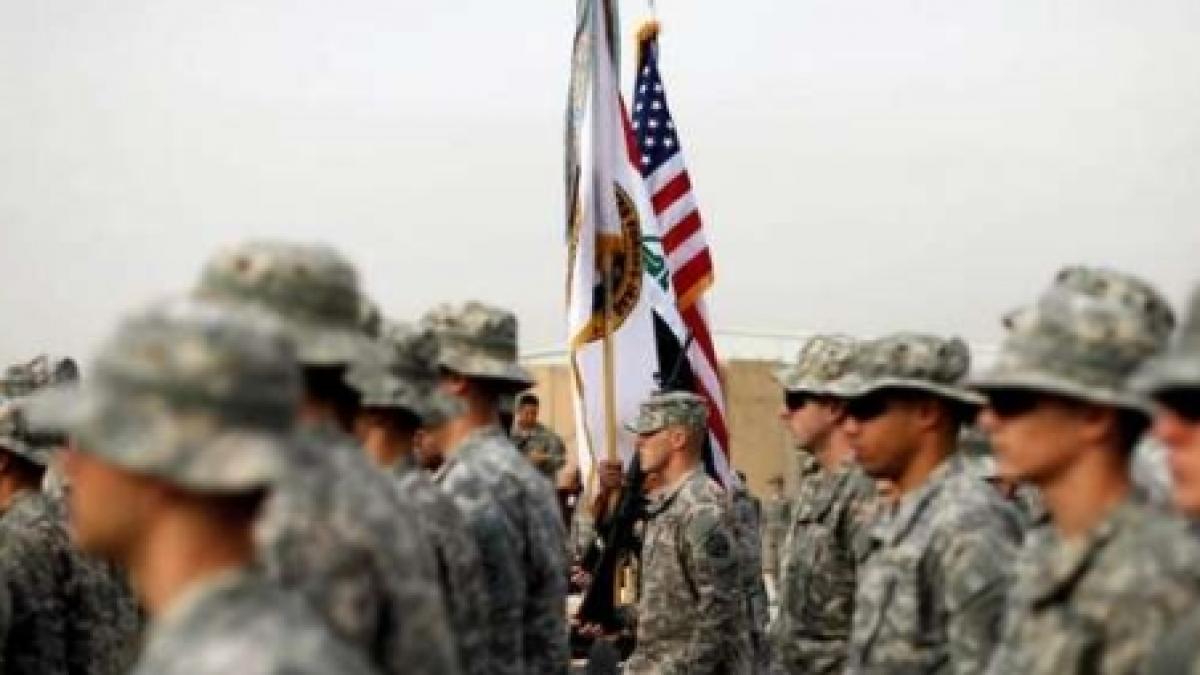 razboiul din irak incheiat oficial printr o ceremonie simbolica de coborare a drapelului american