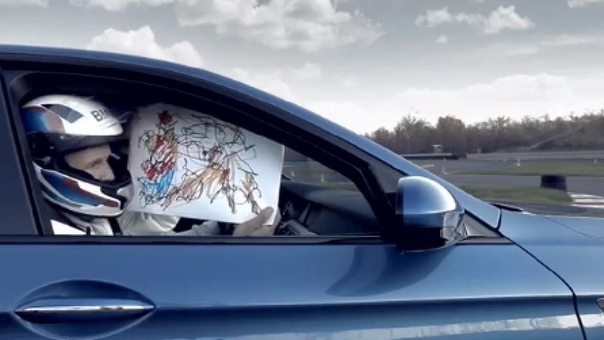 cu un bmw m5 s a realizat cea mai rapida felicitare de craciun