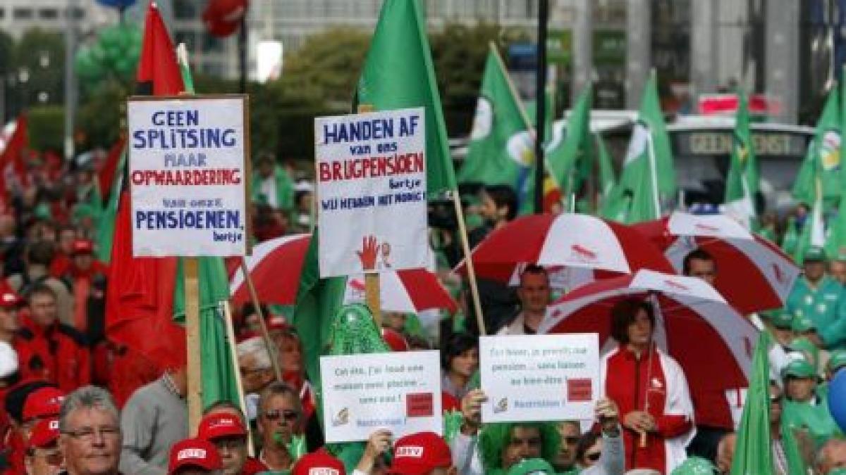 belgia paralizata de o greva a angajatilor din sectorul public protesteaza fata de reforma pensiilor
