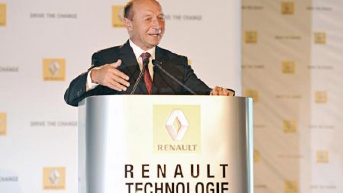 presedintele basescu va vizita in aceasta seara centrul de design dacia renault