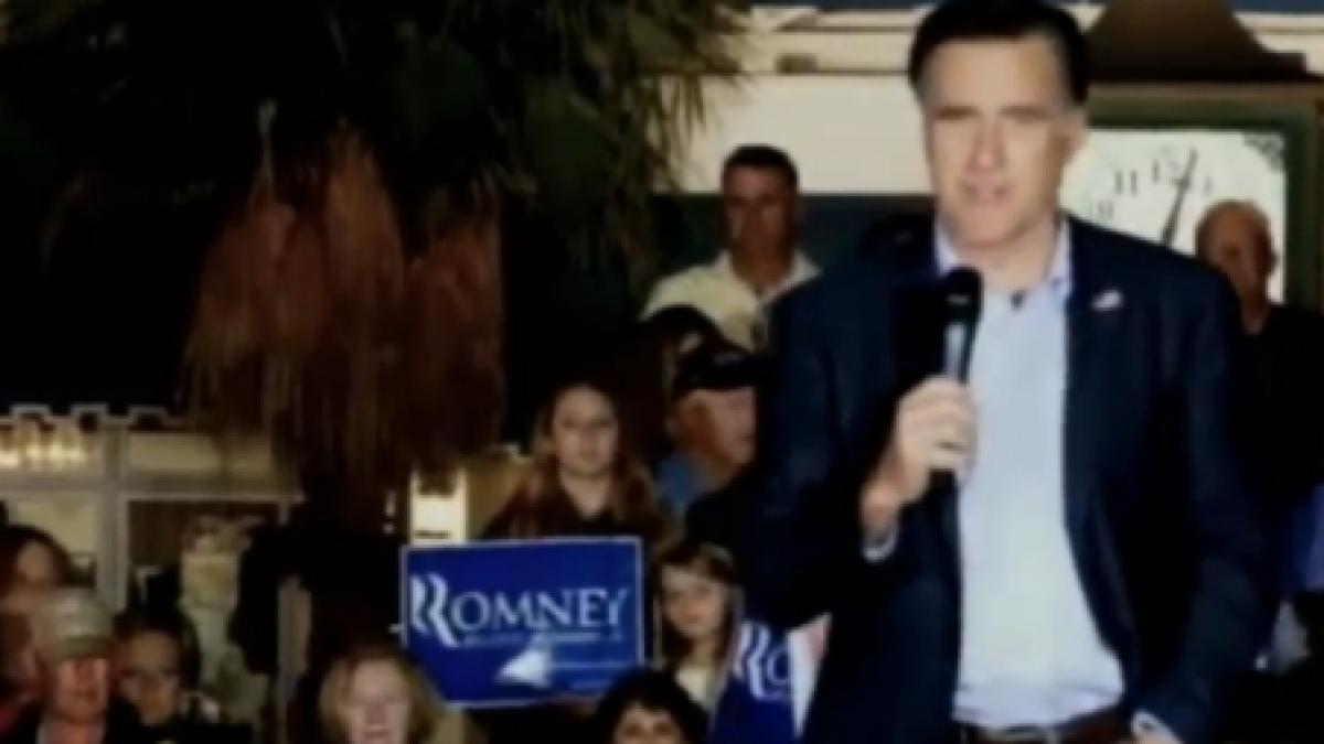 mitt romney posibilul contracandidat al lui obama canta o melodie la un miting electoral din florida