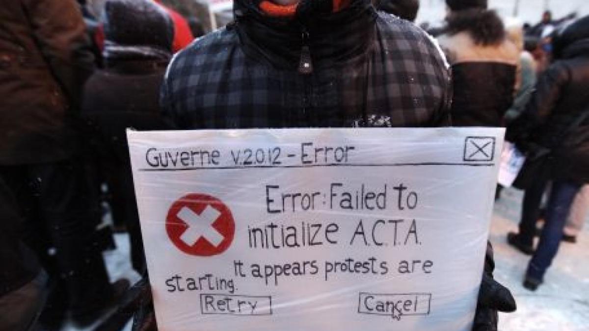 mii de oameni au protestat in romania impotriva acta