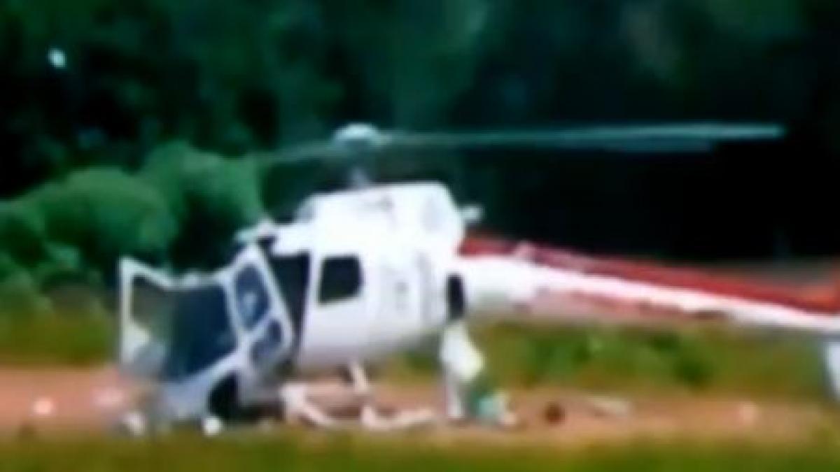 imagini dramatice un elicopter brazilian se dezmembreaza in timpul manevrelor de aterizare