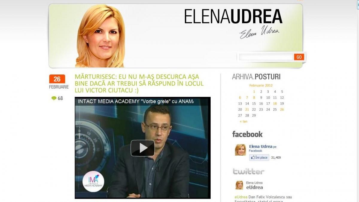 ciutacu laudat de elena udrea marturisesc eu nu m as descurca asa bine