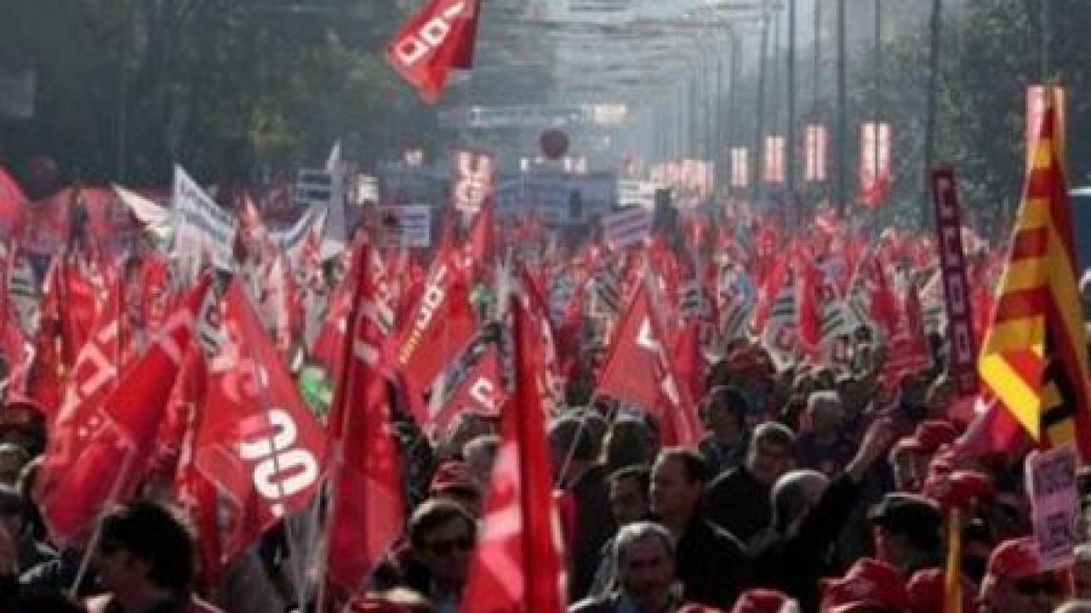 spania paralizata de greva sindicalistilor oamenii protesteaza fata de reforma legislatiei muncii