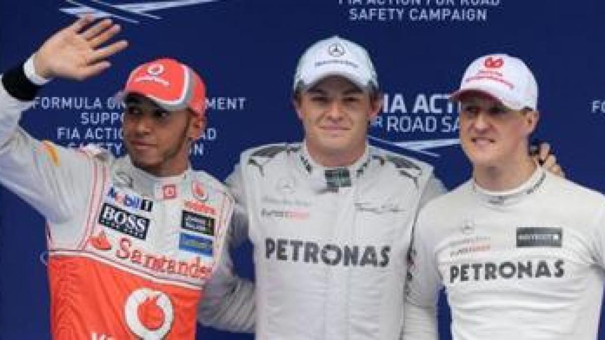 rosberg obtine primul pole position al carierei schumacher va pleca al doilea in mp al chinei