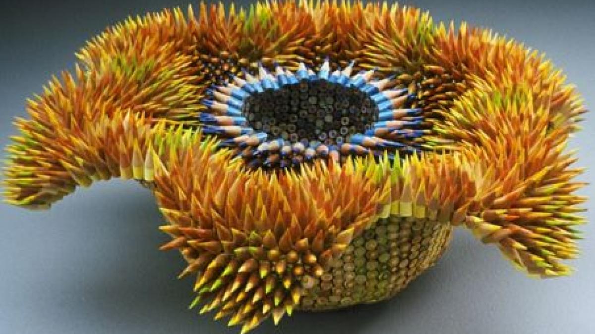 o artista britanica face sculpturi din creioane colorate vezi aici o galerie foto de exceptie