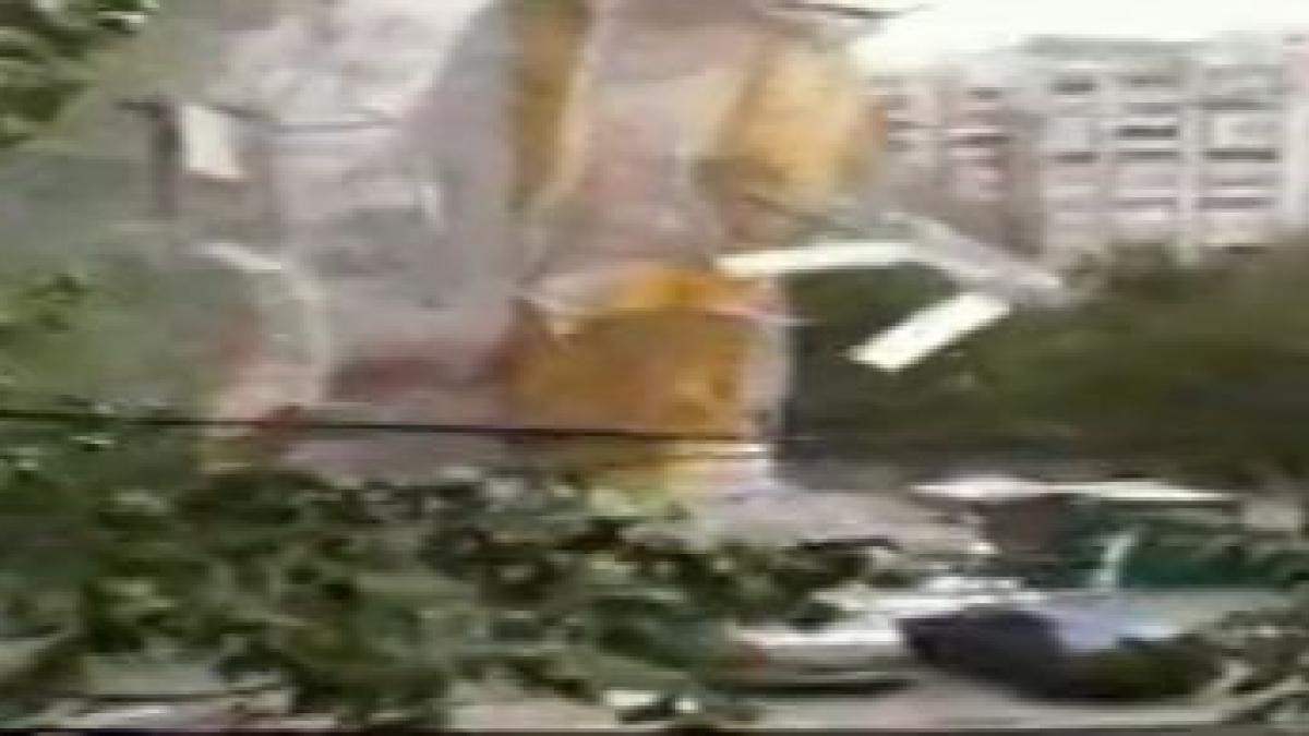 imagini incredibile in capitala scene de groaza in timpul furtunii