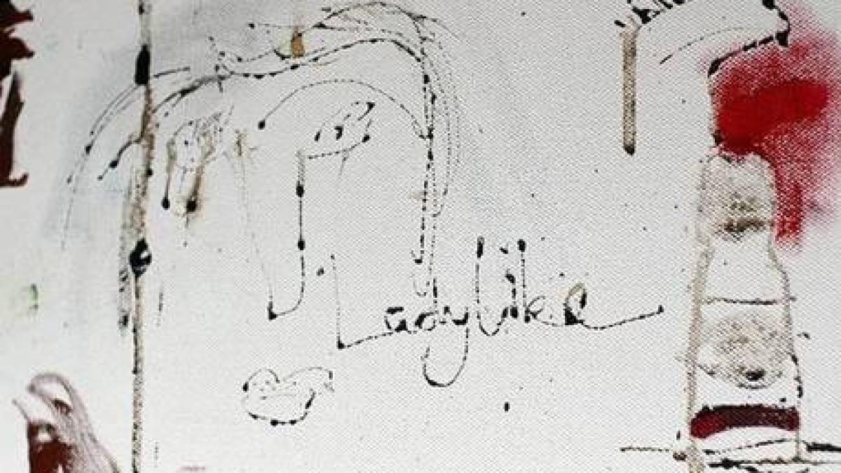 tablou pictat cu sangele artistei amy winehouse scos la licitatie de un amic al acesteia