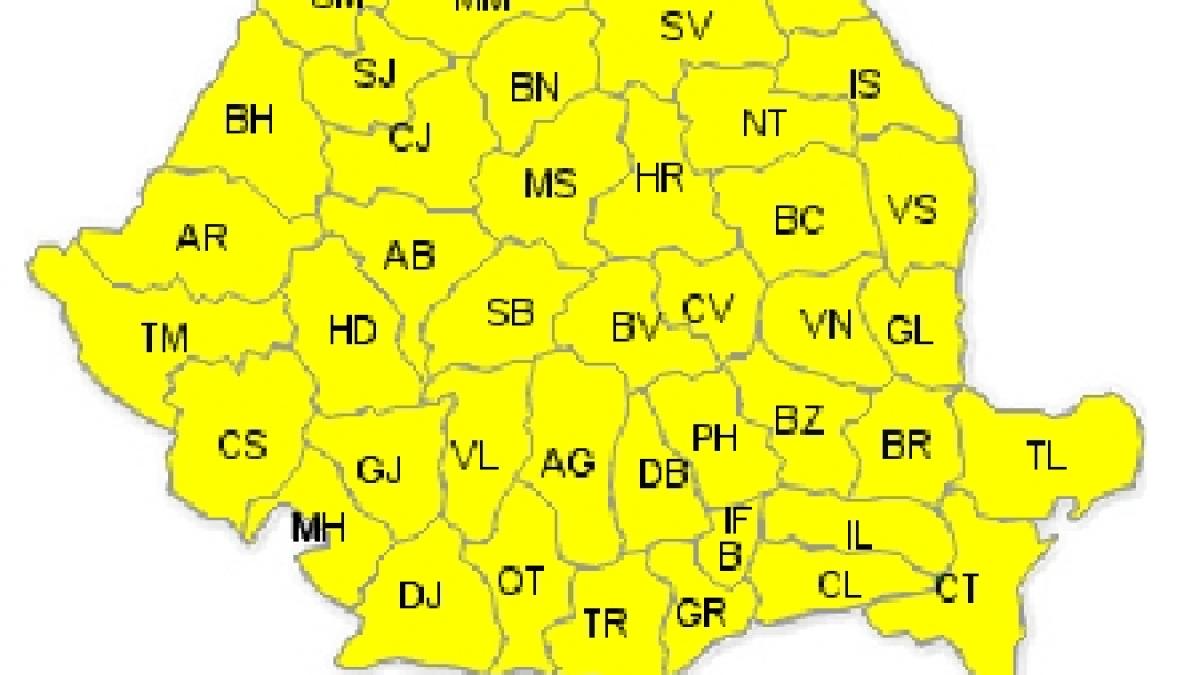 codul galben de ploi a fost prelungit averse descarcari electrice grindina si vant