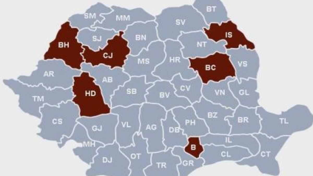 vezi harta romaniei cu rezultatele alegerilor dupa numaratoarea paralela a partidelor