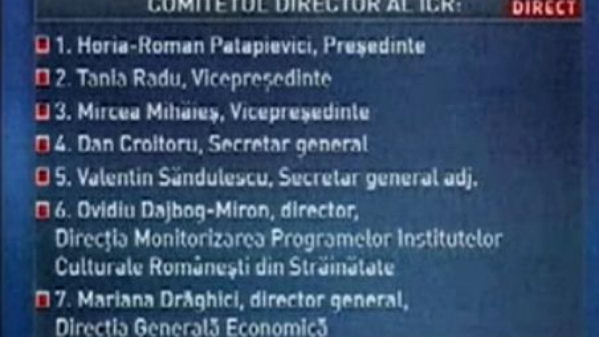mineriada pentru patapievici cine sunt intelectualii din consiliul de conducere icr si ce avantaje