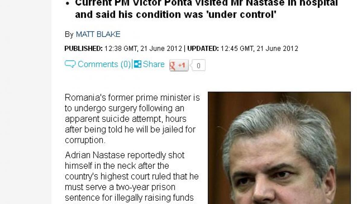 cazul nastase in presa internationala el a creat dna ul care acum l a trimis in boxa acuzatilor