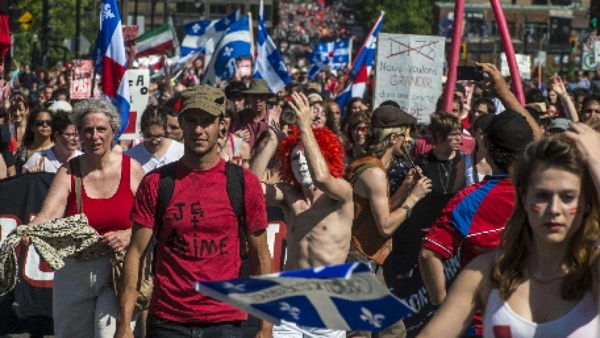 canada zeci de mii de studenti au protestat fata de cresterea taxelor de scolarizare