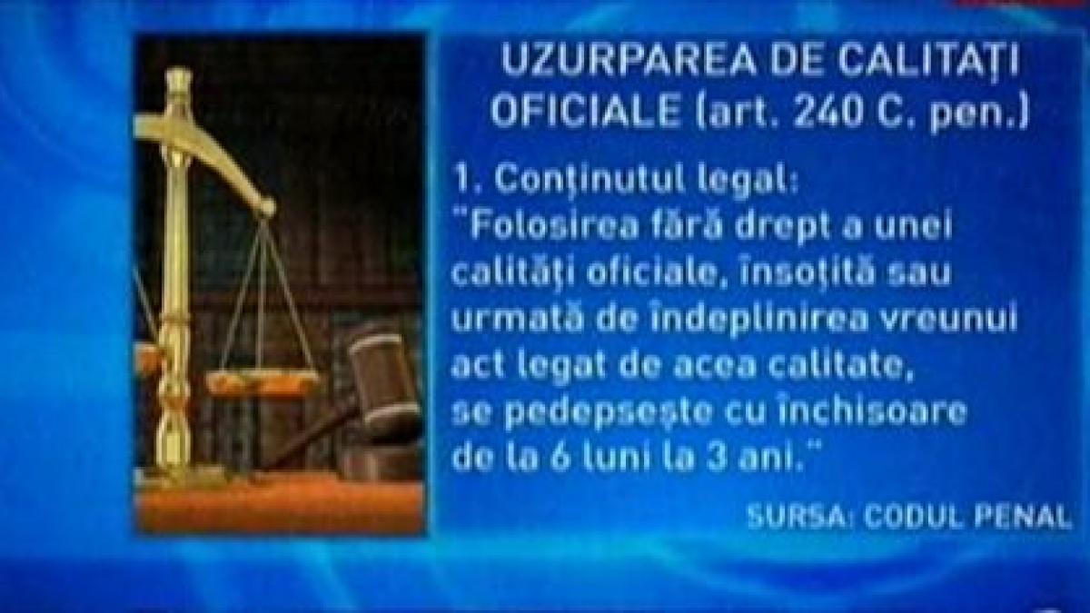 poate fi victor ponta acuzat de uzurparea de calitati oficiale