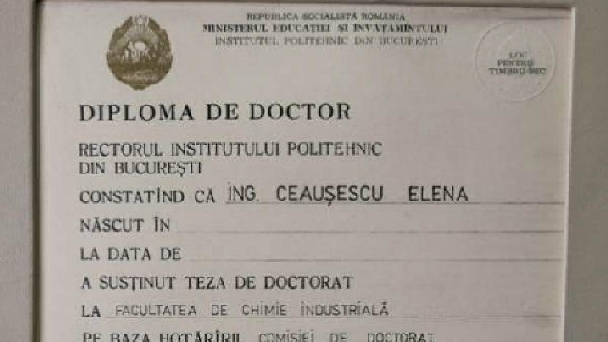 secvential intaiul plagiat al tarii lucrarea de doctorat a elenei ceausescu