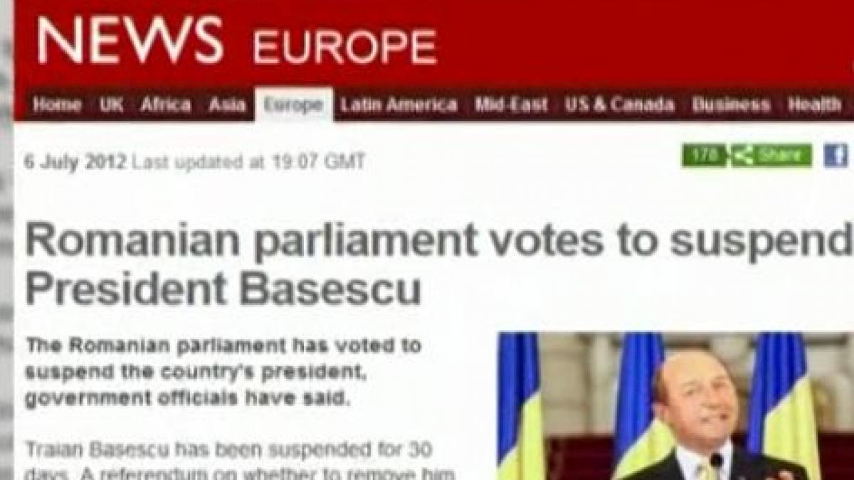 Suspendarea preşedintelui Basescu face înconjurul lumii. Referendumul, în ziare şi televiziuni de pe toate continentele 