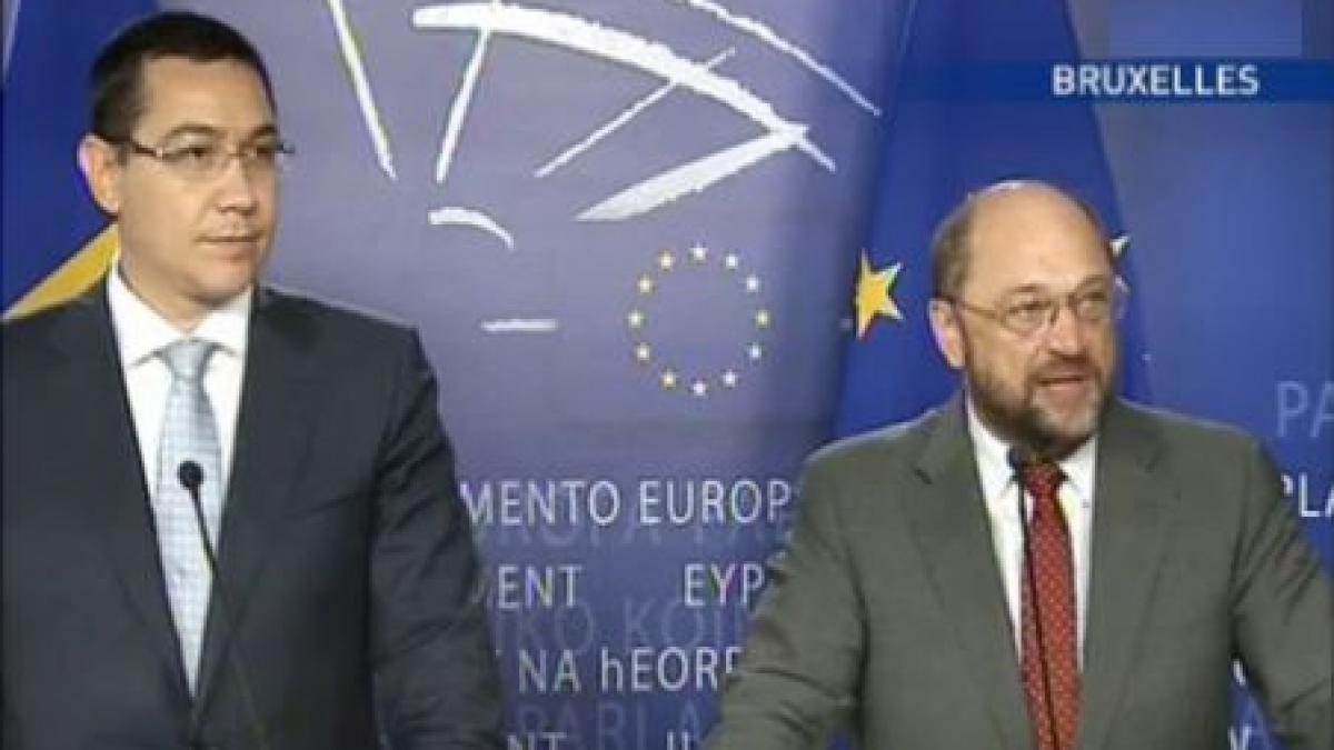 ponta dupa intalnirea cu martin schulz referendumul se va desfasura in conformitate cu decizia ccr
