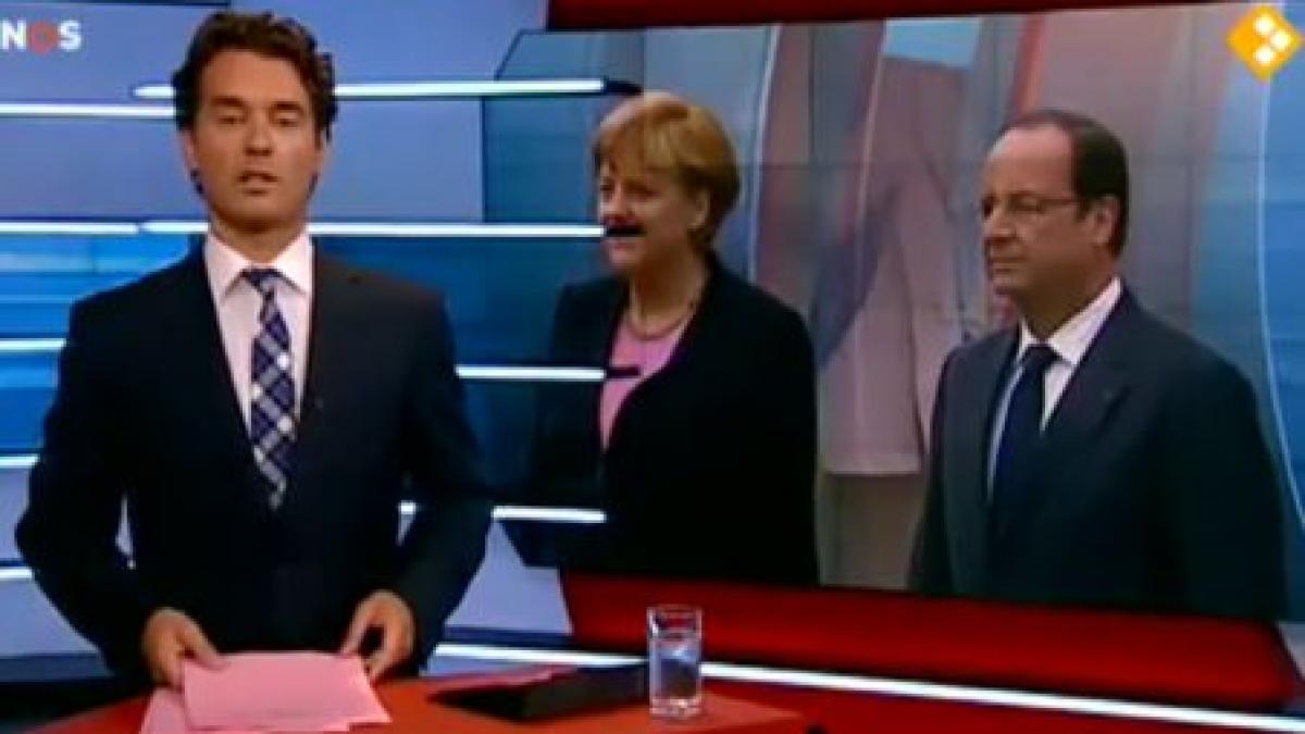 merkel este hitler mustata accidentala atasata de catre o televiziune olandeza