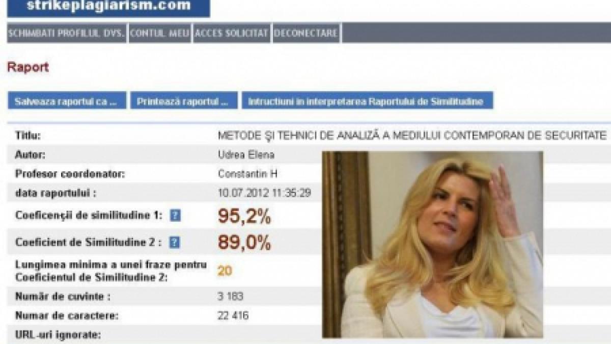 Elena Udrea IS LYING again. The blonde from Cotroceni Palace drives the copy/paste art to 90%