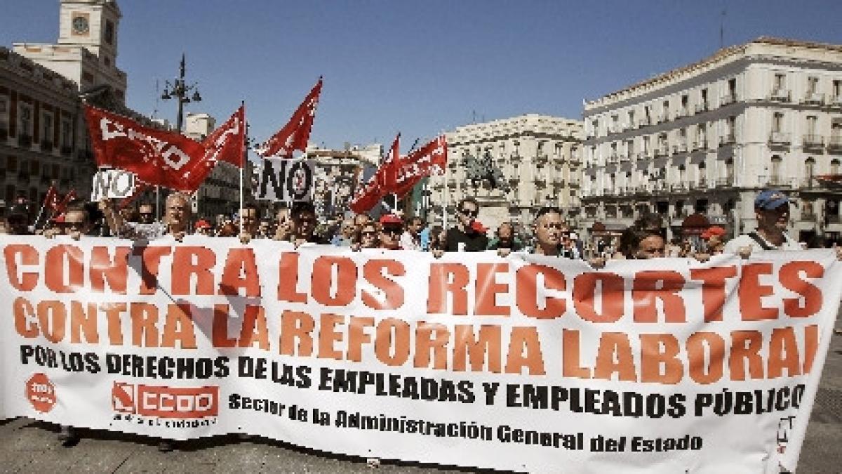 mii de oameni au protestat in spania fata de noul plan de austeritate al guvernului