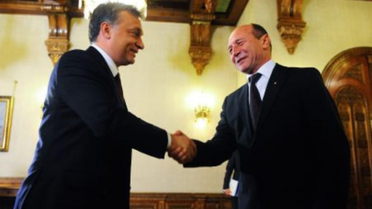basescu neaga ca s ar fi inteles cu viktor orban privind autonomia maghiara si acuza vocea rusiei