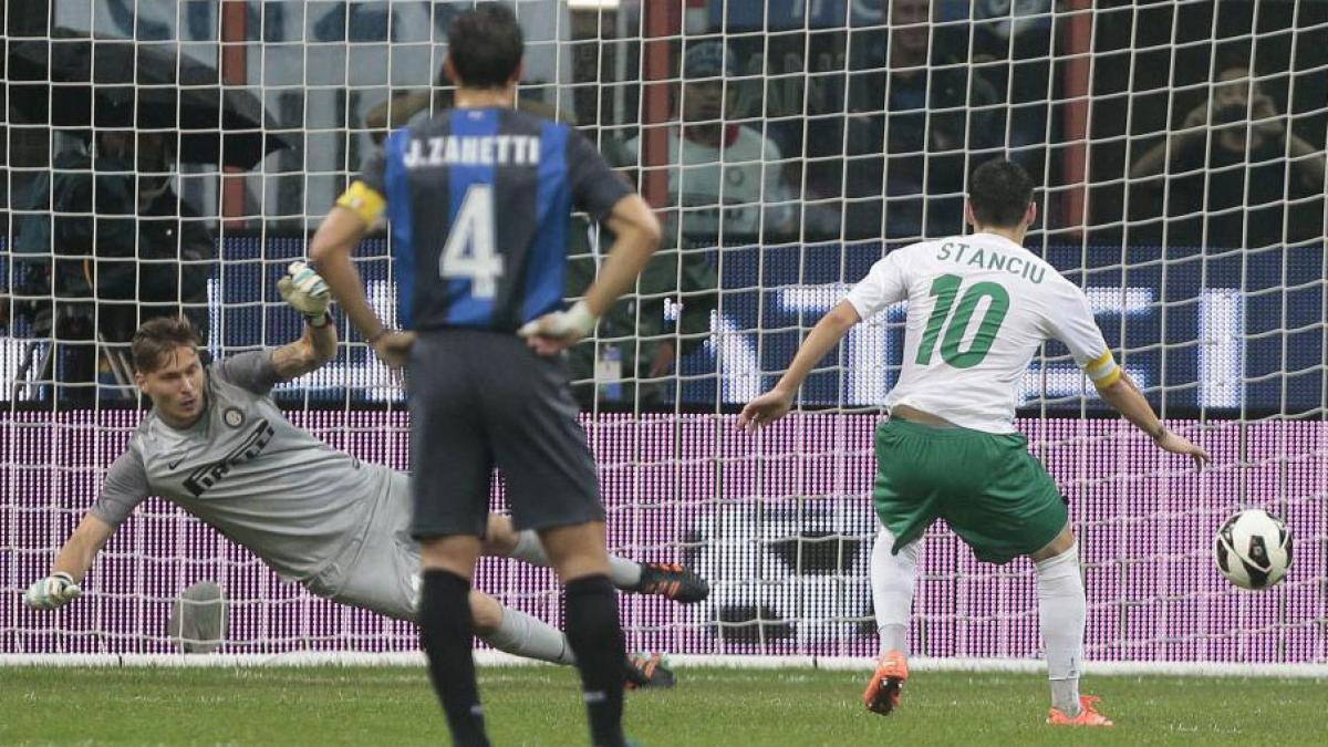 fc vaslui a condus de doua ori la milano dar a terminat la egalitate cu inter scor 2 2