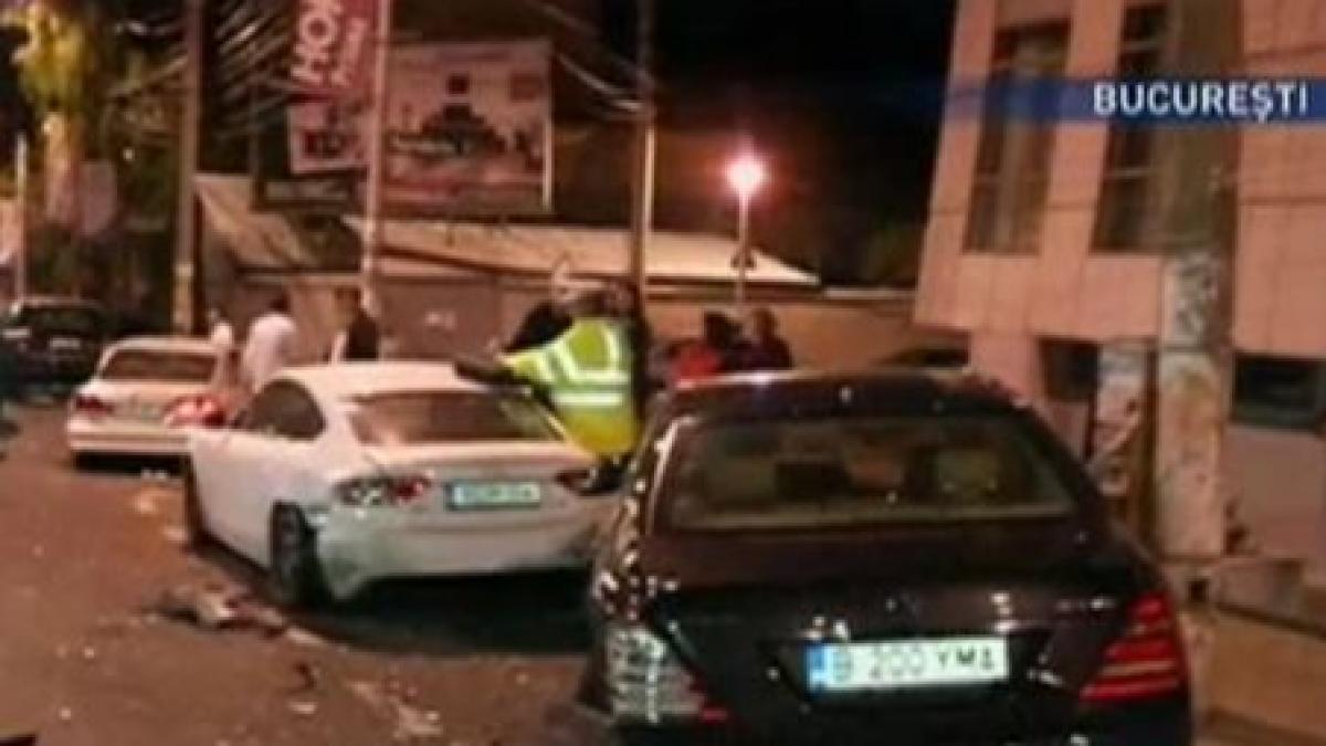 trei masini de lux distruse pe calea floreasca de un sofer beat