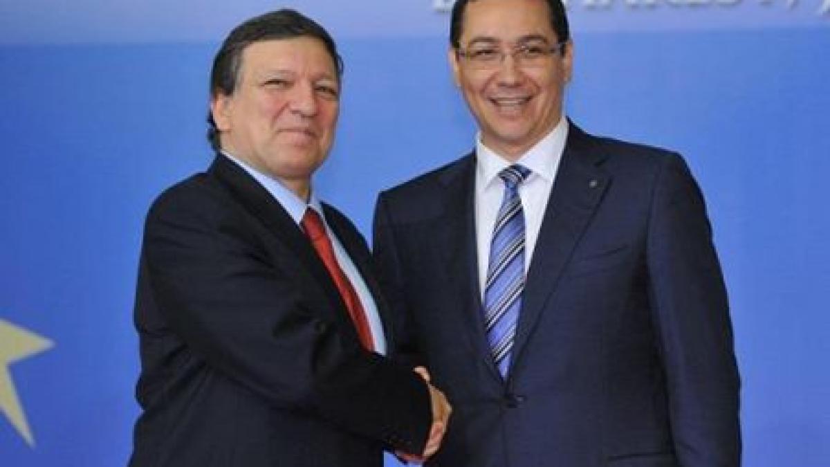 ponta dupa intalnirea cu barroso seful comisiei a apreciat ca romania si a indeplinit serios