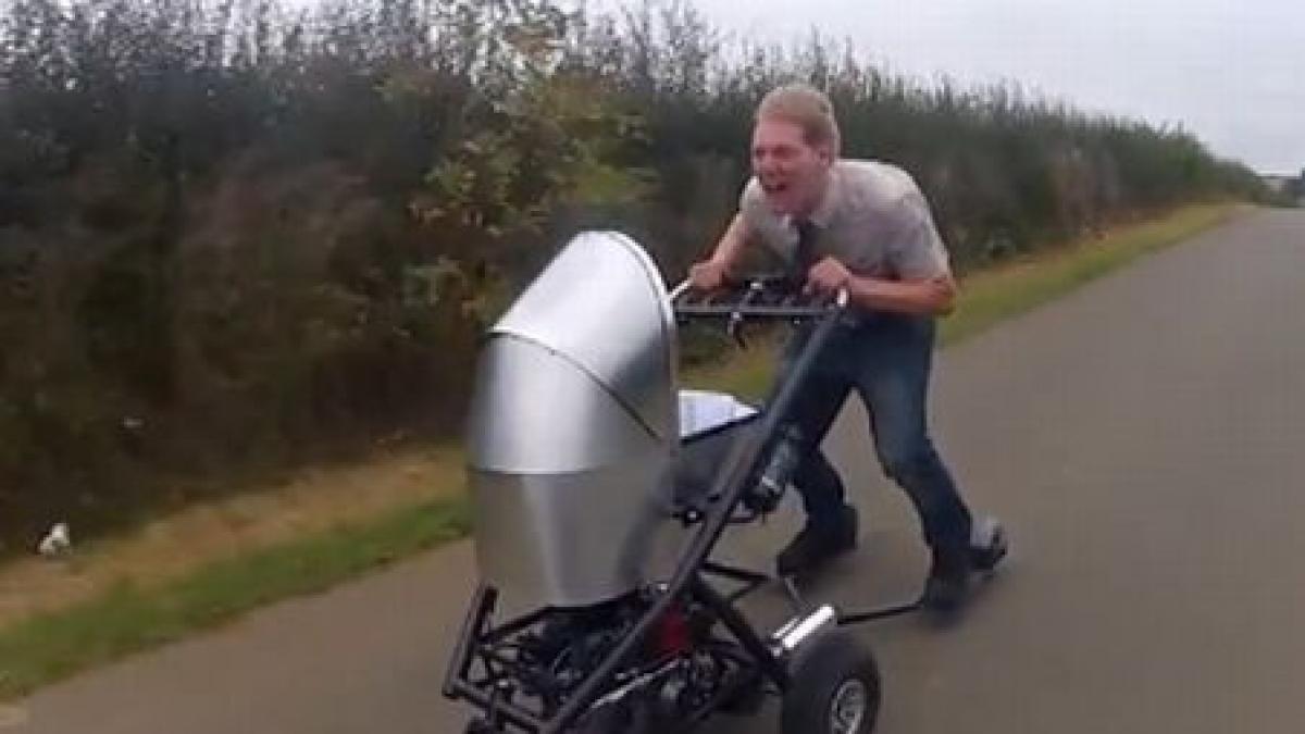 vezi aici cum arata cel mai rapid carucior de copii din lume