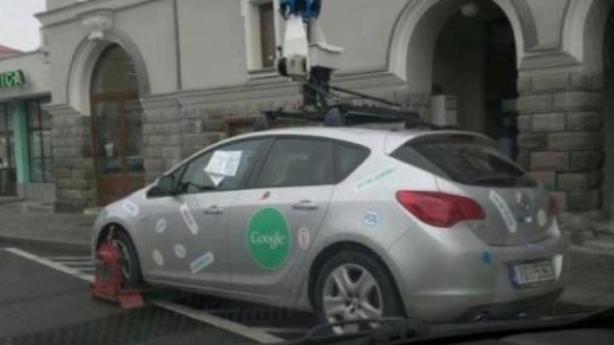 politia romana a blocat rotile unei masini google street view