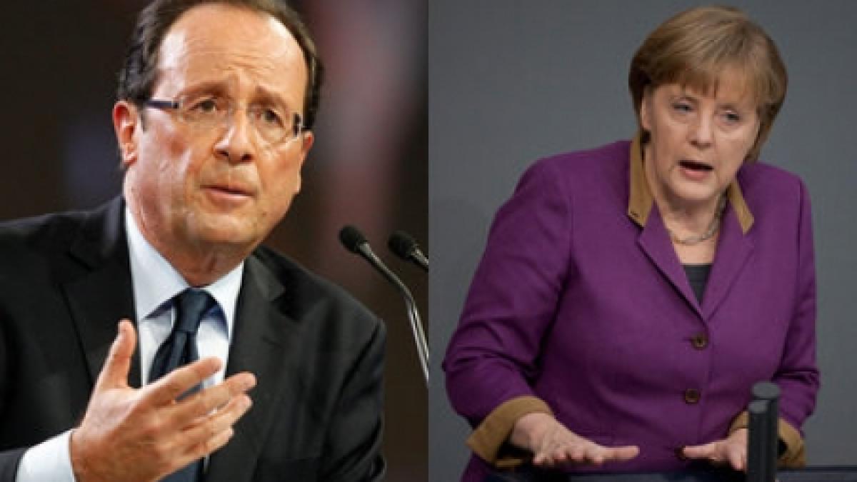 Hollande o contrazice pe Merkel: Subiectul summitului UE este uniunea BANCARĂ, nu uniunea bugetară