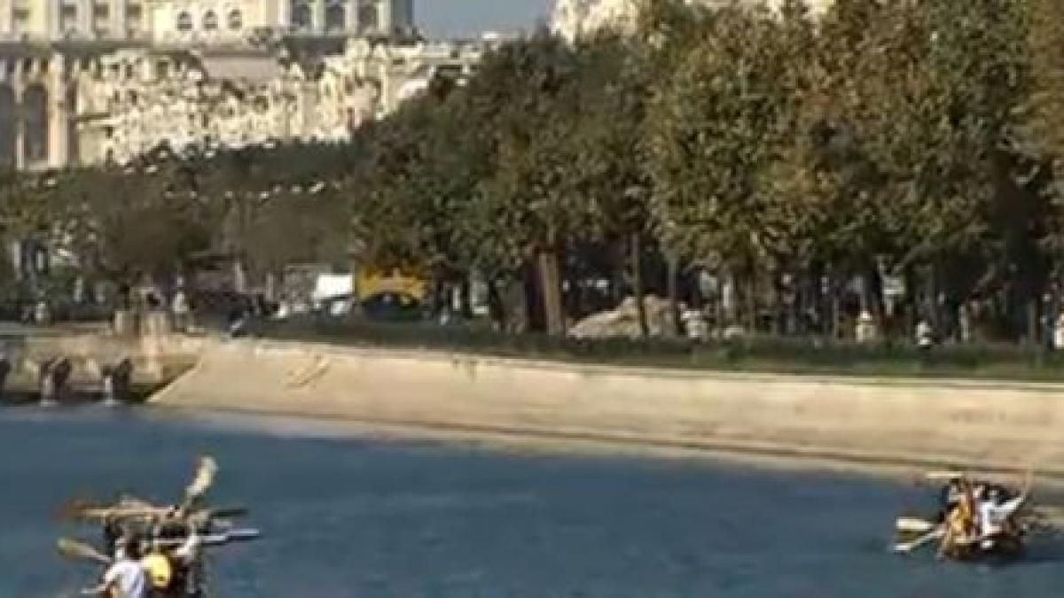 ivan patzaichin a scos bucurestenii in canotca pe dambovita