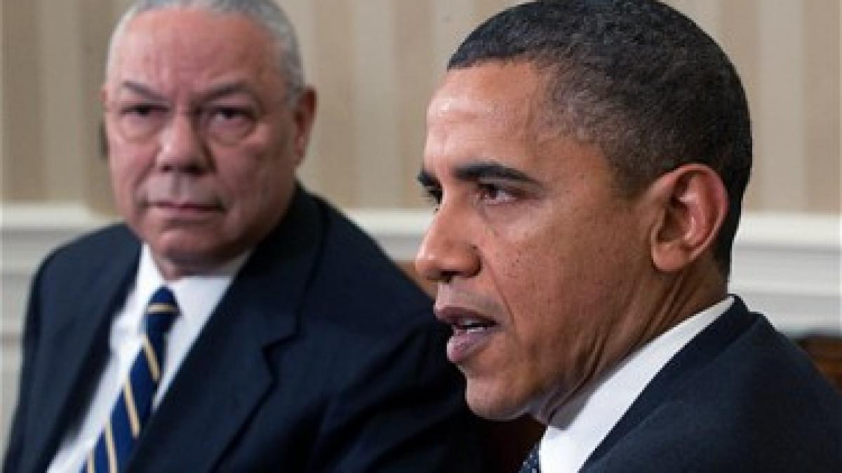 colin powell il sprijina pe obama pentru ca este negru