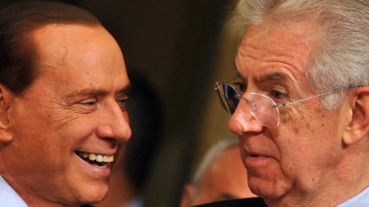 presa italiana ingrijorata pentru executivul lui mario monti dupa declaratiile lui silvio berlusconi