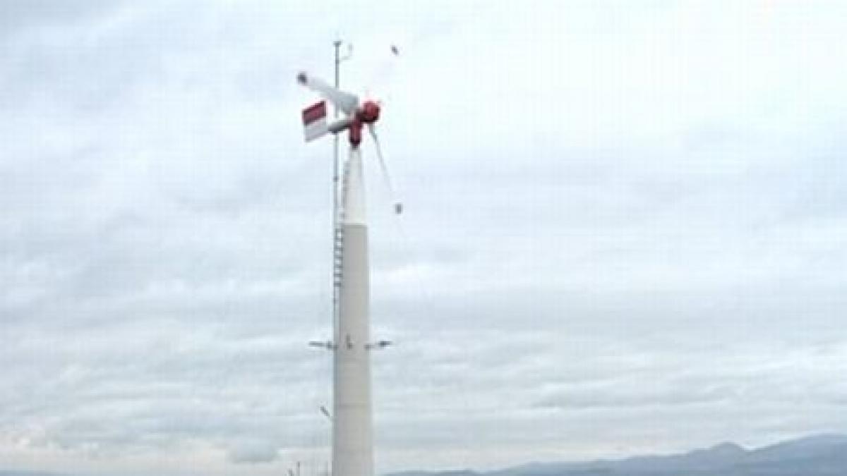 un sat in alba este iluminat exclusiv cu energie verde