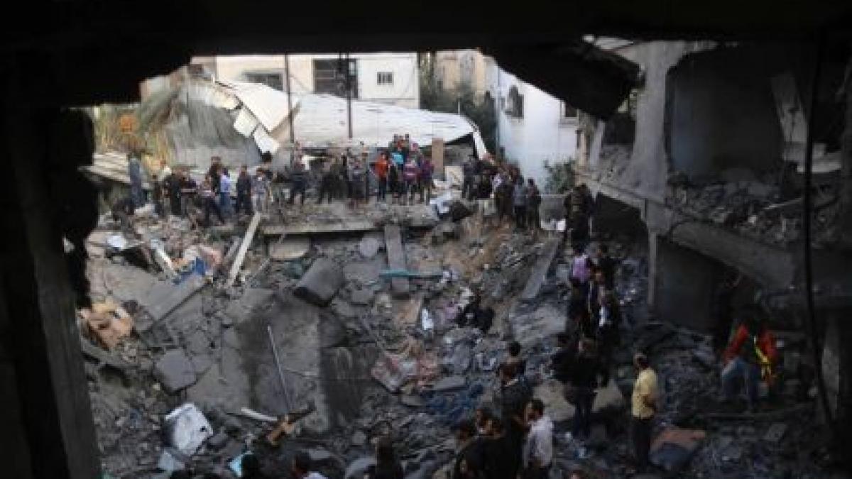 bilantul bombardamentelor din gaza israel a atacat 1 350 de tinte in cinci zile