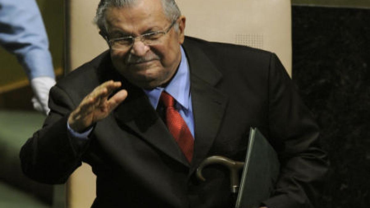 oficial irakian starea de sanatate a presedintelui jalal talabani se amelioreaza de la ora la ora