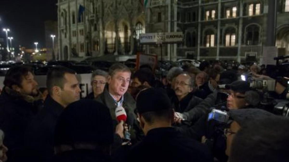 sute de maghiari au manifestat fata de declaratiile rasiste referitoare la romi ale unui lider