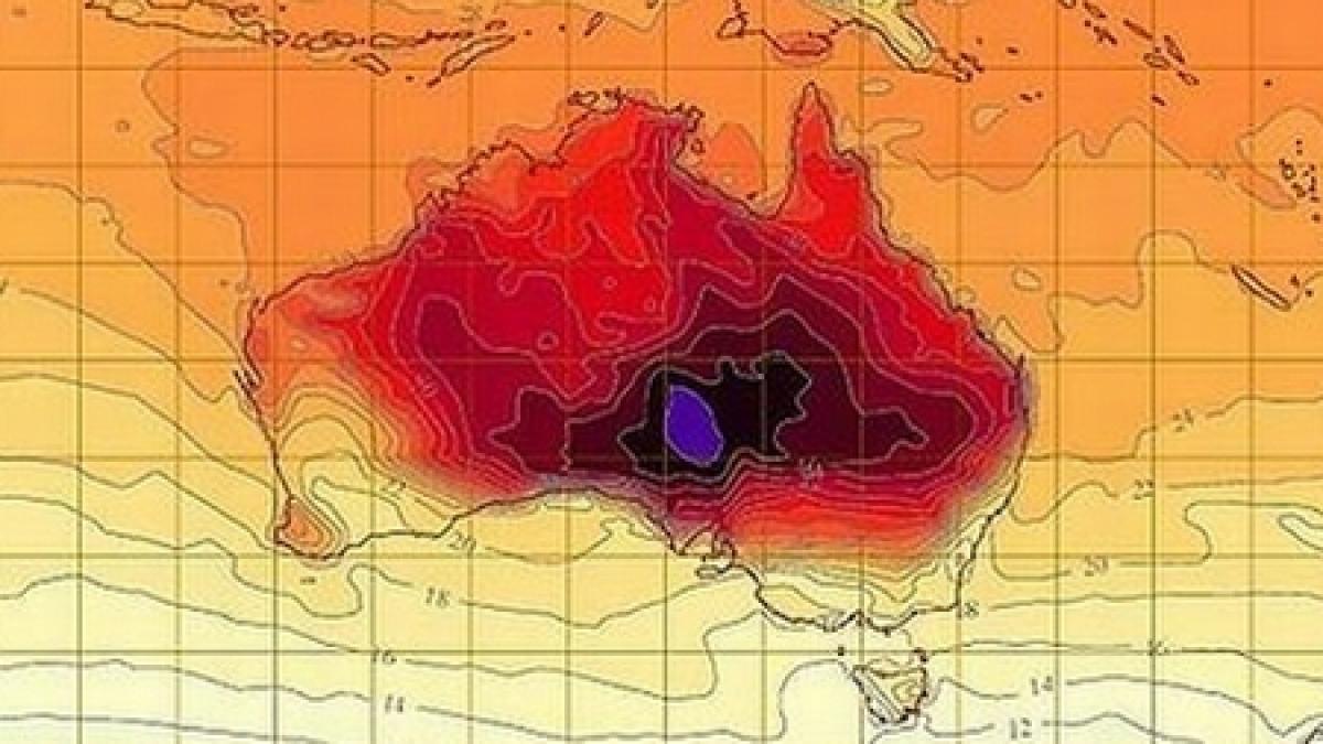 record de caldura in australia au aparut culori noi pe hartile de temperaturi
