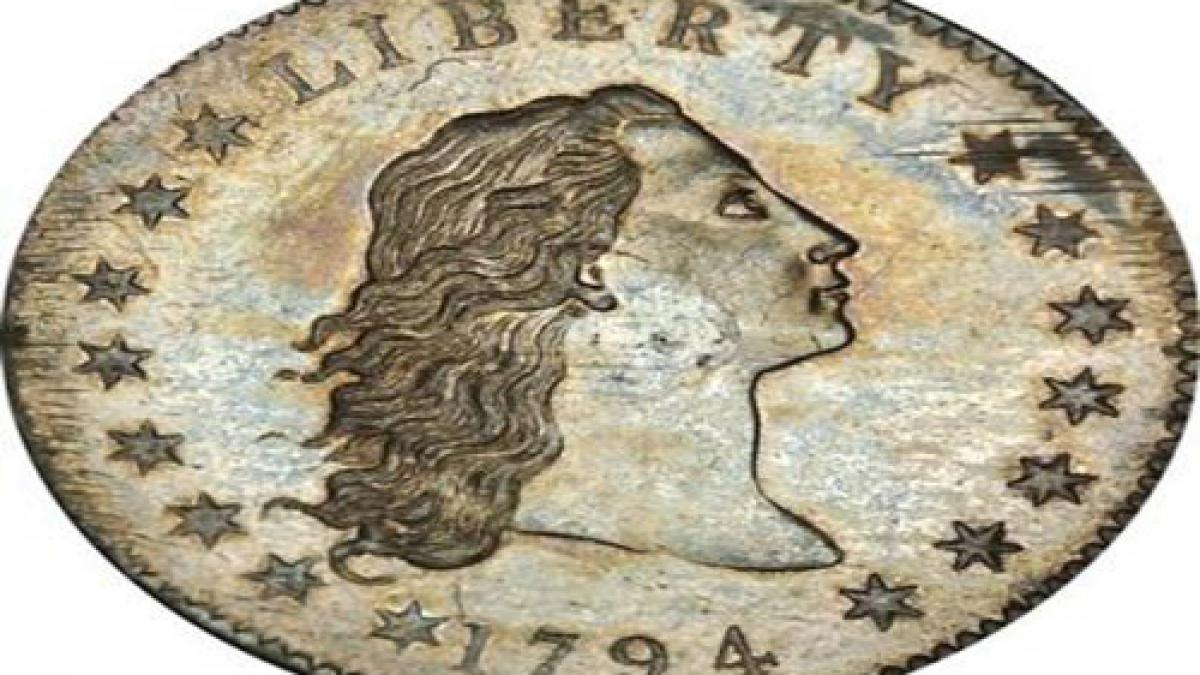 o moneda de un dolar din argint din 1794 a fost vandut la licitatie pentru o suma record
