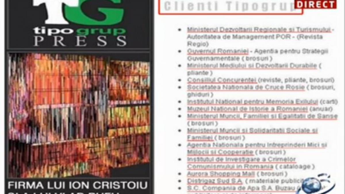 clienti celebri ai tipografiei unde ion cristoiu este actionar