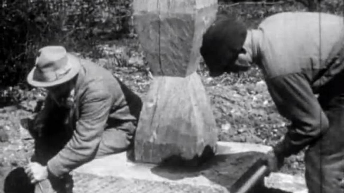 cum a sculptat brancusi coloana infinitului vezi imagini document cu sculptorul roman