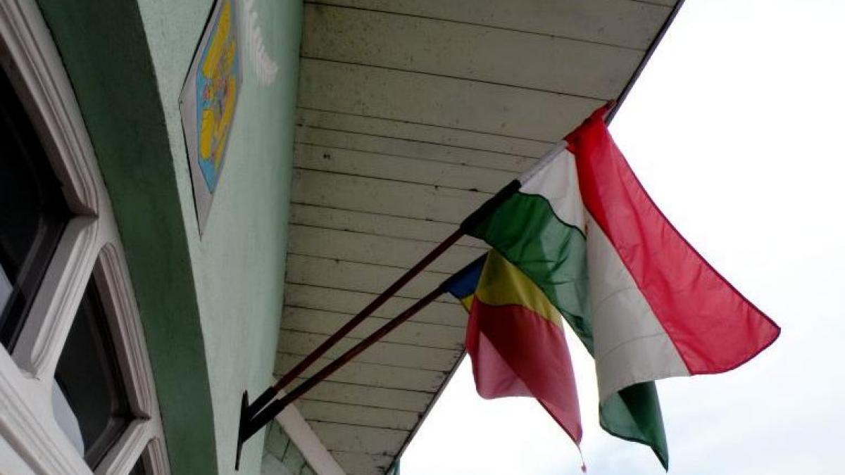 Primar din Harghita, AMENDAT după ce a arborat un drapel roşu-alb-verde pe clădirea Primăriei
