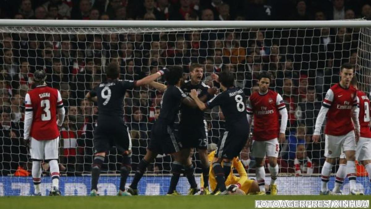 optimi champions league bayern a scufundat arsenal la londra iar porto a invins malaga acasa