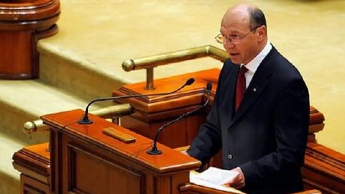 presedintele traian basescu s a adresat parlamentului romania indeplineste toate criteriile tehnice