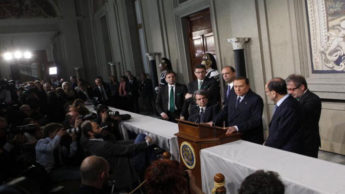 italia consultarile mediate de presedintele napolitano nu au rezolvat impasul politic