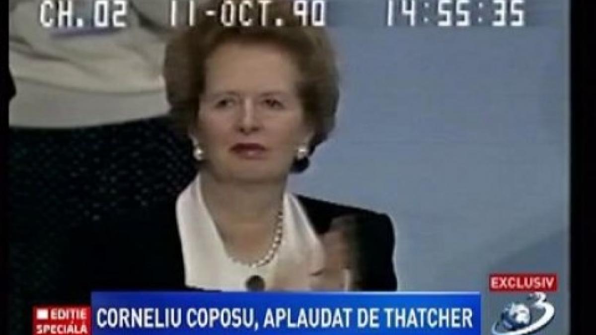 The father of democracy applauded by Margaret Thatcher. Corneliu Coposu received a standing ovation from the Congress