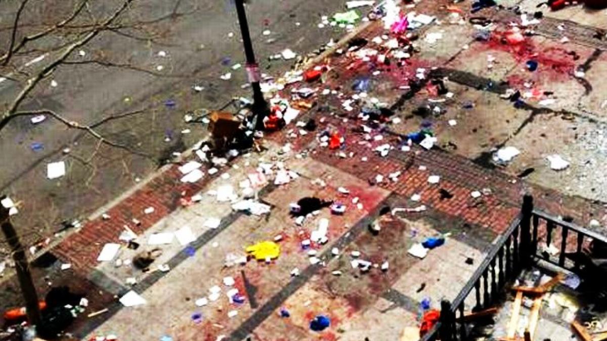 imagini socante din boston una dintre bombe plasata intr o oala metalica autoritatile ofera