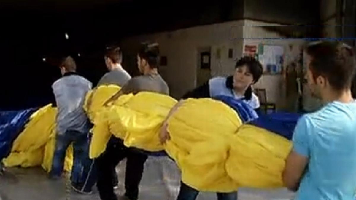 pasii finali spre record antena 3 face cel mai mare drapel din lume